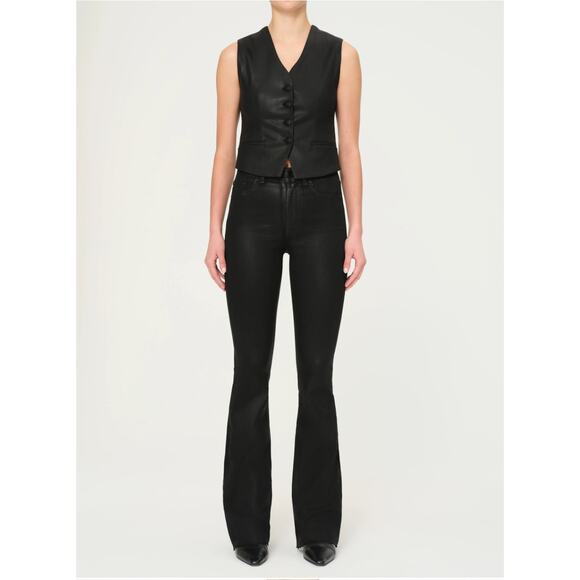 Women DL1961 Ultimate Bridget Boot Ultra High Rise Split Hem Instasculpt Jean 33 - Picture 1 of 5
